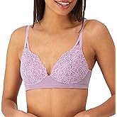 Maidenform Women's M Soft Support Wireless Bralette, Soft Convertible Bra with Lace