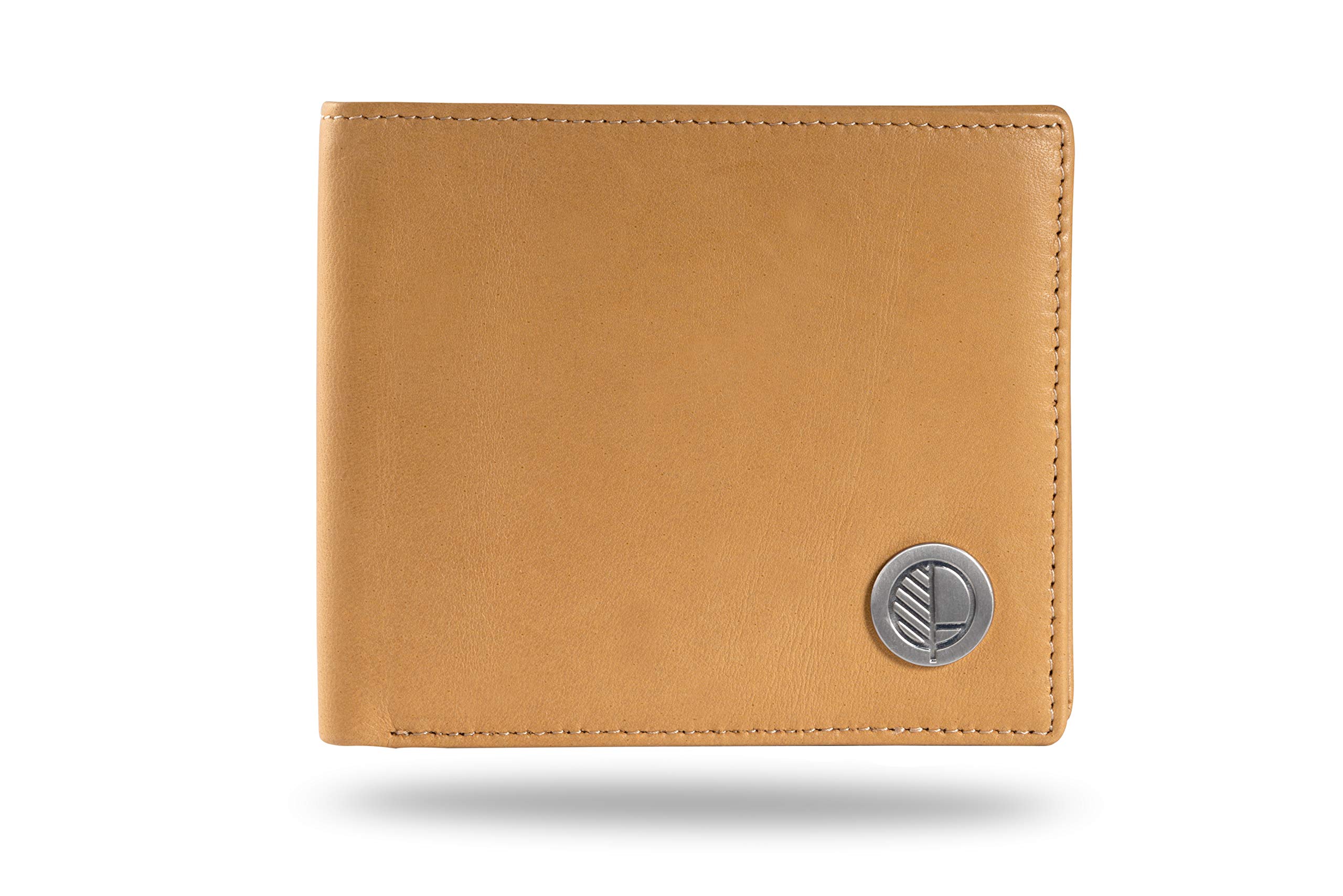 Drew Lennox |Classic Mens Bifold Wallet | Premium British Sheepskin Leather | Slim Yet Practical - Ultra Soft Camel Tan