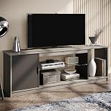 Bestier 145 CM LED TV Stand 55 60 65 Inch with Glass Shelves Cabinet view 6