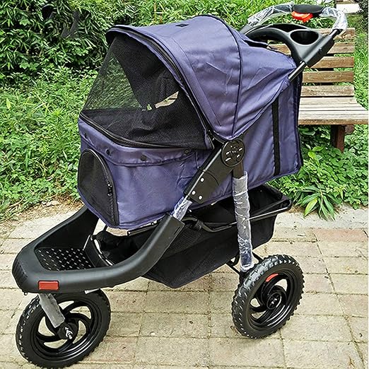 SUK Großer dreirädriger klappbarer Kinderwagen mit Hund und Katzenwagen