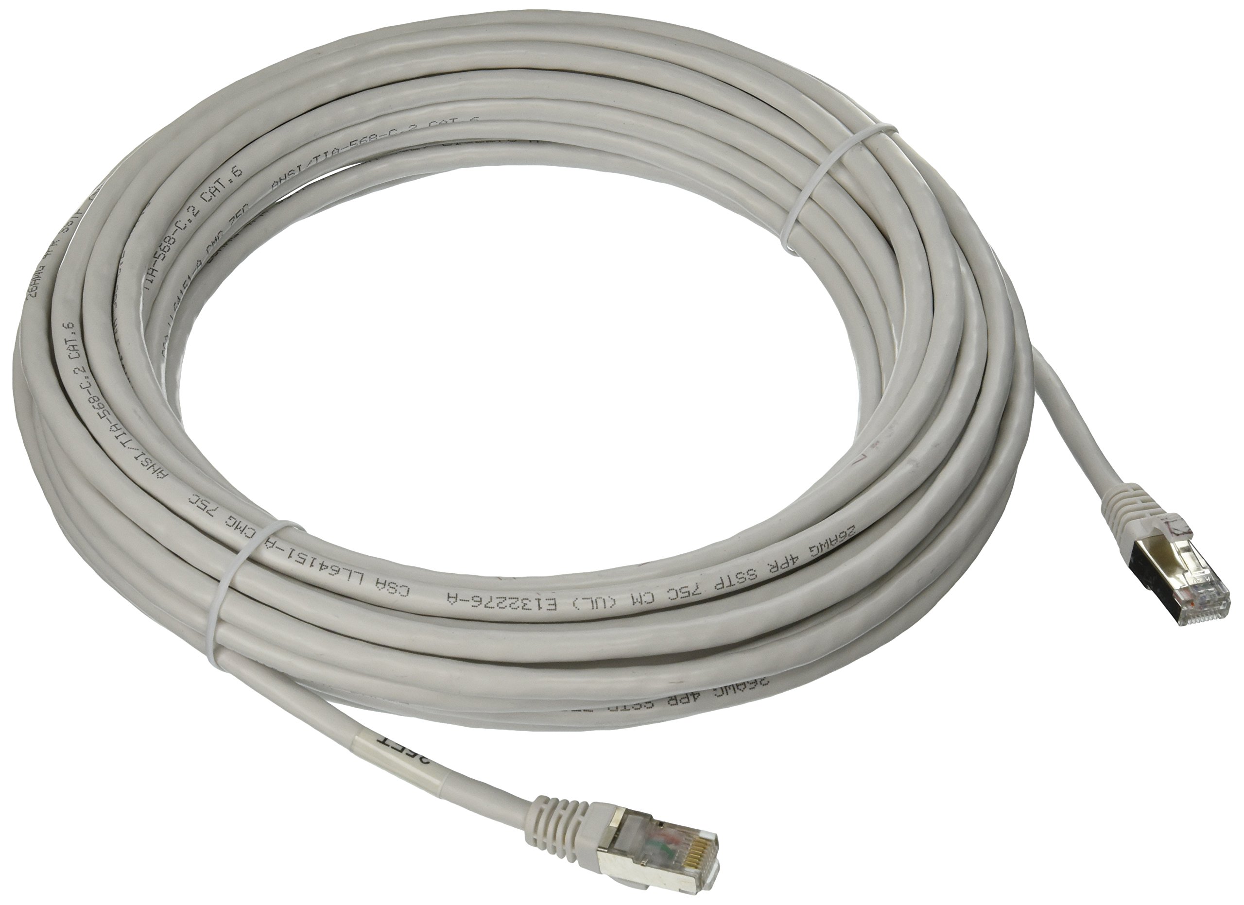 Cables To Go Cat6 35-Feet Snagless Shielded (STP) Network Patch Cable, White (00930)