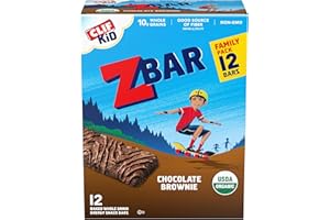 CLIF Kid Zbar - Chocolate Brownie - Soft Baked Whole Grain Snack Bars - USDA Organic - Non-GMO - Plant-Based - 1.27 oz. (12 Pack)