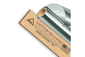 MotoShield Pro 70% VLT Nano Ceramic Window Tint for Car 40” in x 6’ ft 2PLY Roll High Heat Rejection & Glare Reduction Auto Tint Privacy Film, Rejects up to 99% IRR, 99% UV Blocking, Easy DIY Shrink