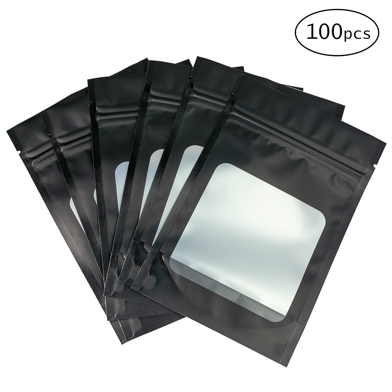 HANSER Smell Proof Odorless Mylar Resealable Foil Pouch Bags 4x6