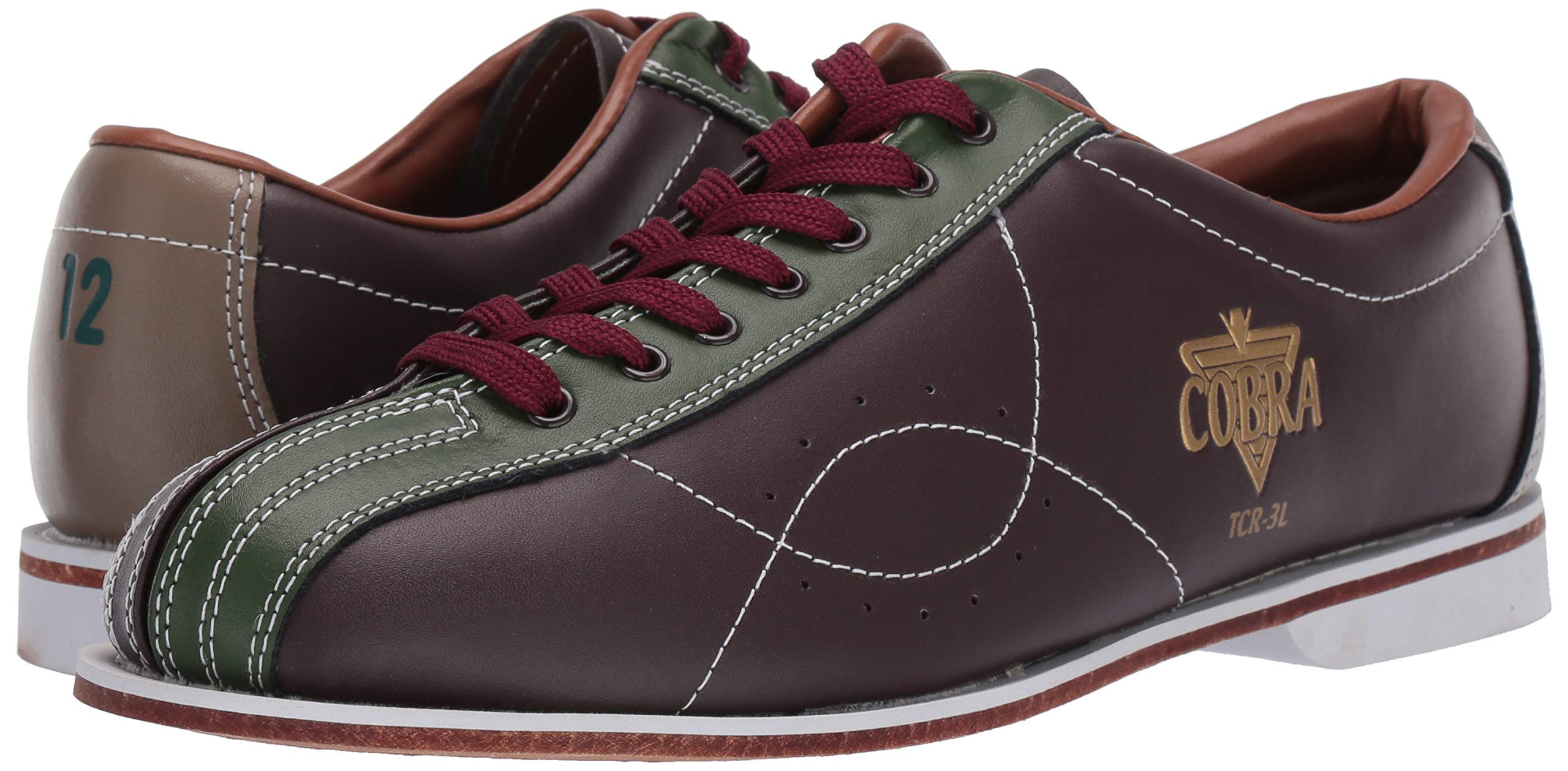 Cobra Bowling Products Mens TCR3L Cobra Rental Bowling Shoes LacesBrown/Green 13 on Galleon