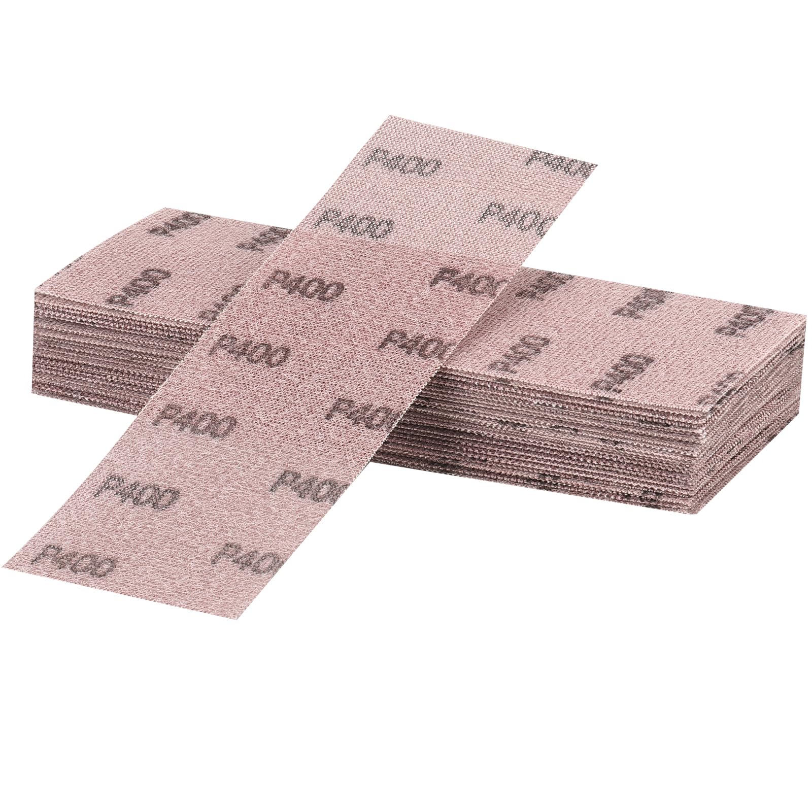 Sruhrak Mesh Sanding Strips 80 X 230mm，25 Pieces Professional Sanding Mesh with P400 Grit, For Hand Sanding, Orbital Sanders and Hand Sanding Block