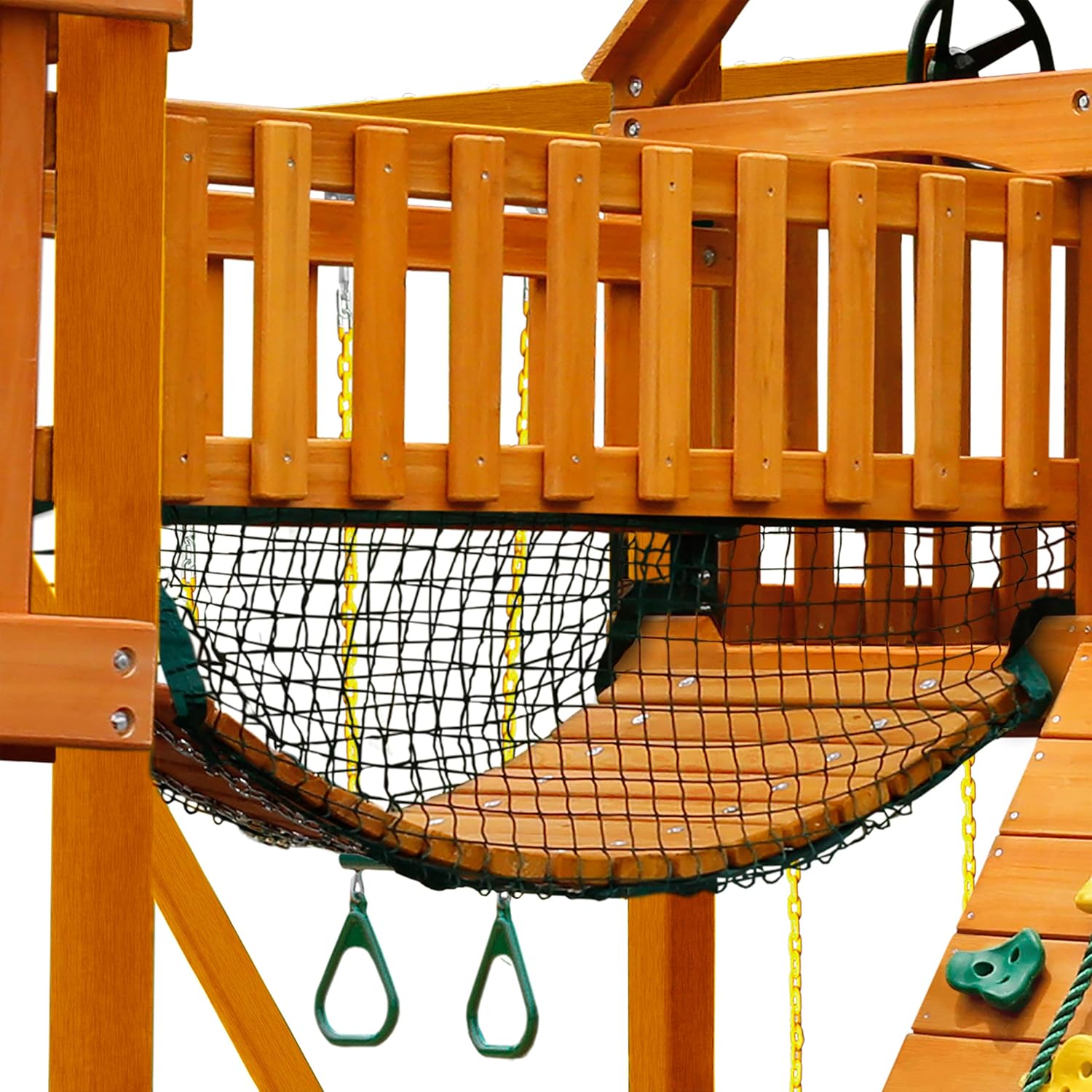 outdoor playset with bridge
