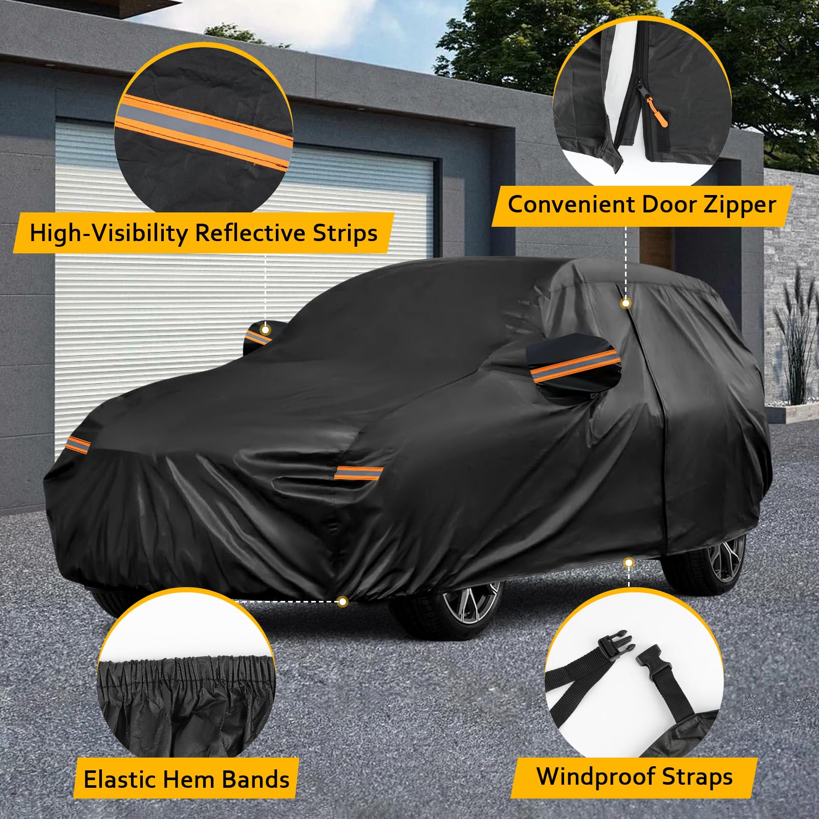 Condition photo showing New/Like New for suv car cover for gmc yukon & chevy tahoe 2007-2020, 10 layers all weather outdoor full car covers h