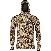 First Lite Men’s Kiln Hoody - Camo Merino Wool Base Layer, Midweight Thermal Cold Weather Hunting Gear for Men
