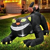 4FT Black Cat Halloween Inflatable Decoration Halloween with LED Lights | Scary Blow Up Decor Indoor Outdoor Yard Graden party Holiday Decoration