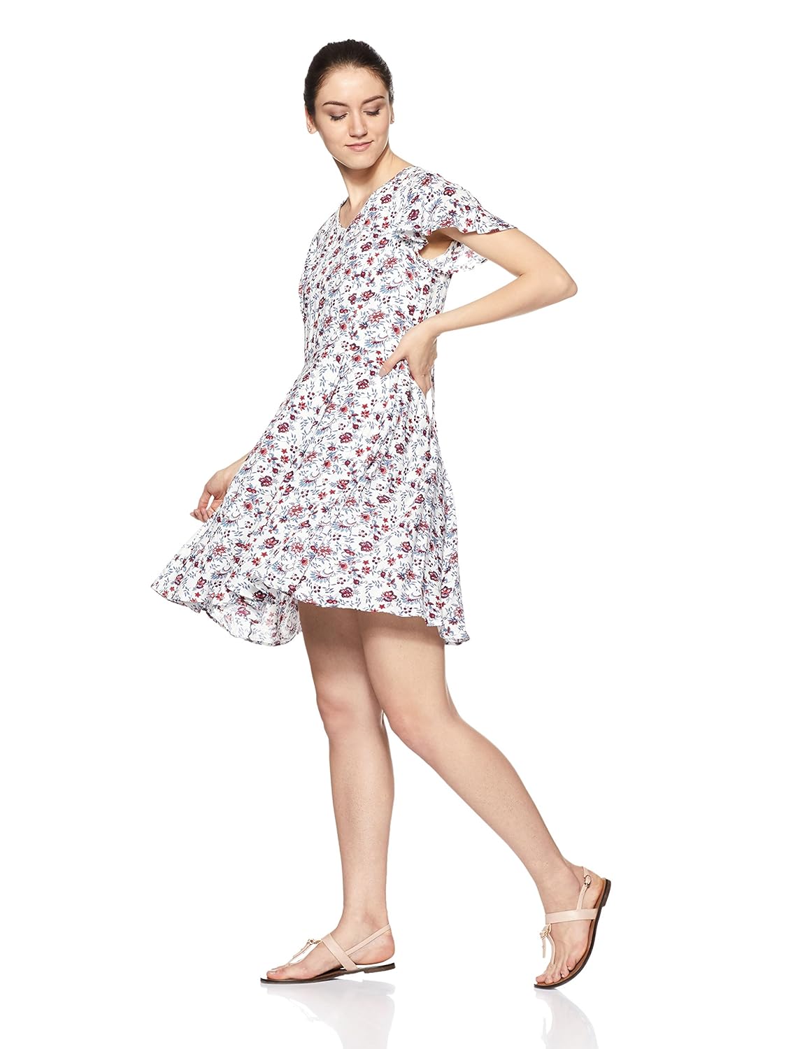 allen solly women's a-line midi dress