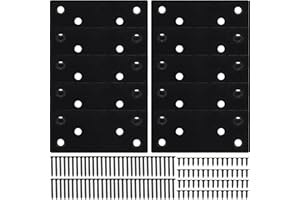 EVCUHASL 10 Pack Mending Plate,Stainless Steel Flat Straight Brace Brackets, Double-Wide Metal Plate, Durable & Anti-Rust for Furniture Fastening & Fixing, Great for DIY Woodworking(30*70)