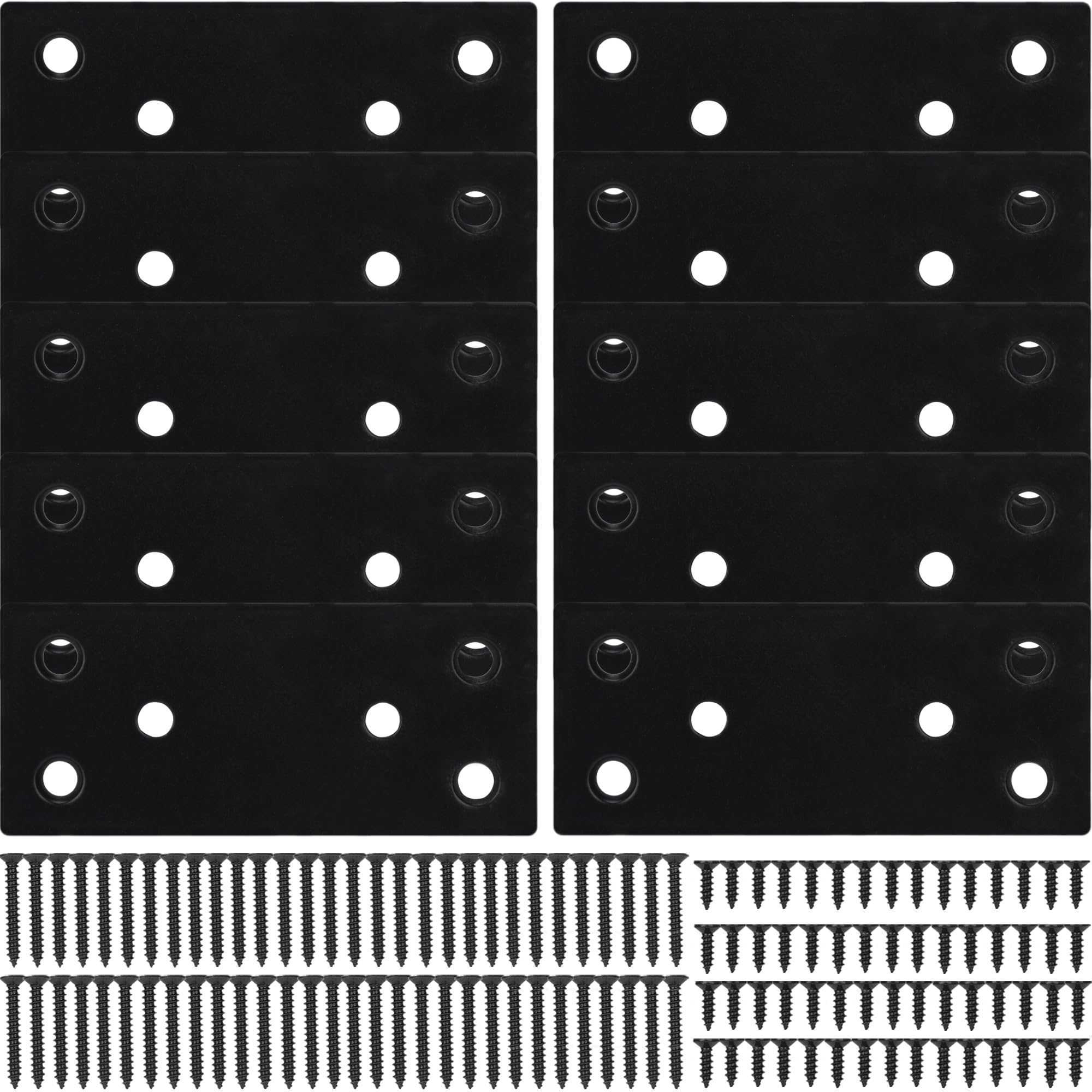 Photo 1 of 10 Pack Mending Plate,Stainless Steel Flat Straight Brace Brackets, Double-Wide Metal Plate, Durable & Anti-Rust for Furniture Fastening & Fixing, Great for DIY Woodworking(30*70)