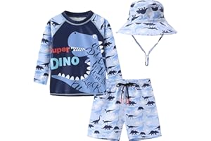 BTPEIHTD Kids Swimsuit Boys Rash Guard Swim Trunks UPF 50+ Fishing Surfing Beach Bathing Suit Quick Dry Toddler Swimwear Set