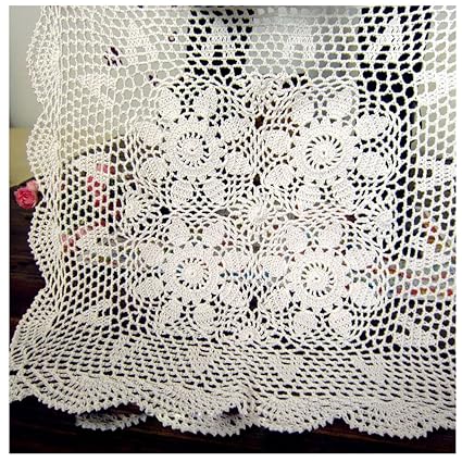 Amazoncom Wchuang Vintage Hand Crocheted Doilies Square - 