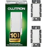 Lutron Maestro LED+ Dimmer Switch for Dimmable LED, Halogen and Incandescent Bulbs, 150W/Single-Pole or Multi-Location, MACL-153M-WH, White (2-Pack)
