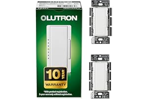 Lutron Maestro LED+ Dimmer Switch for Dimmable LED, Halogen and Incandescent Bulbs, 150W/Single-Pole or Multi-Location, MACL-