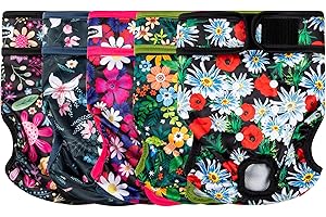 Tuiskusa Reusable Washable Dog Diapers Female, Highly Absorbent Doggie Diapers, Size Adjustable Puppy Diapers for Dog Period Panties(5 Pack)