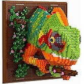 Chameleon Animal 3D Wall Art Micro Mini Building Blocks Set for Adults, Unique Home Wall Decor or Table Display, No Compatible with Lego, Ideal Birthday Christmas Toy Gift for Teens (2688 PCS)