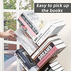 SHEEPAM 10 Tier Tree Book Shelf, Floor Standing