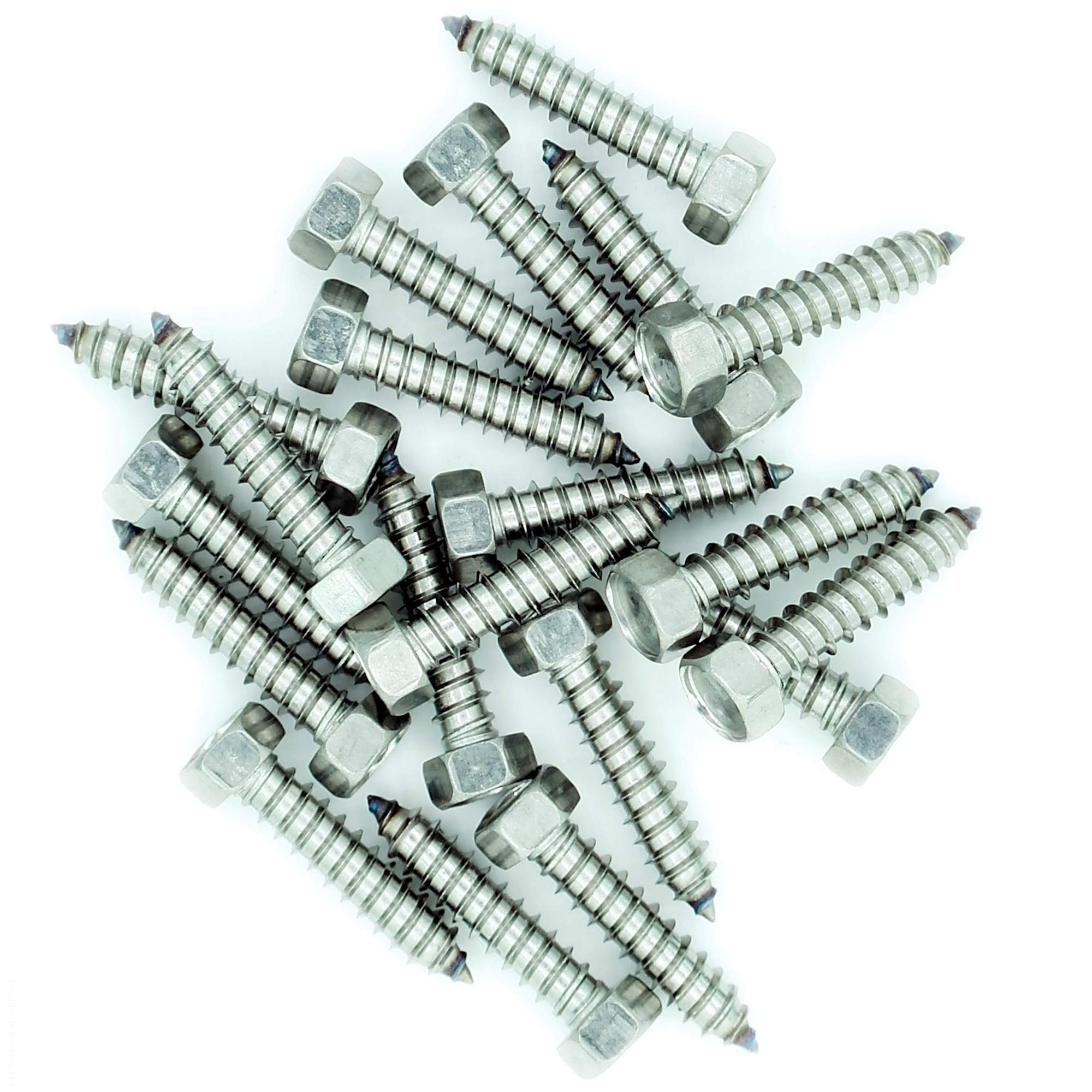 No.7 x 0.9 (3.9mm x 22mm) Hex Self-Tapping Screw - Stainless Steel (A2) (Pack of 20)