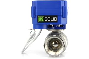 U.S. Solid Motorized Ball Valve- 1" Stainless Steel Ball Valve with Full Port, 9-24V AC/DC and 2 Wire Auto Return Setup