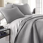 Southshore Fine Living, Inc. Twin XL Comforter Quilt Bedding Set, Dorm Room Bedding Essentials, Stain Resistant, Machine Washable Bedspread Twin XL Grey Quilt Bed Spread with Pillow Sham, Steel Grey