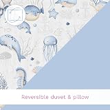 Baby Comfort 2-Piece Toddler Duvet & Pillow Set Ocean 120x90 cm 100% Cotton view 5