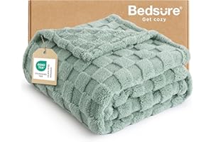 Bedsure Couverture moelleuse pour canapé – Couverture de lit en polaire à carreaux, douce et confortable pour filles et femme