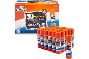 Elmer's Disappearing Purple School Glue Sticks, Washable, 7 Grams, 30 Count - Posters, Back to School, Bulk P…