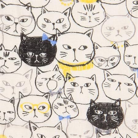 Cosmo Tissu Japonais Leger Avec Des Chats Des Animaux Amazon Fr Cuisine Maison