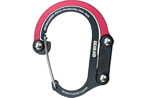 GEAR AID HEROCLIP 360° Swivel Carabiner Gear Clip and Hook (Medium) for Camping, Backpack, Suitcases and Garage Organization