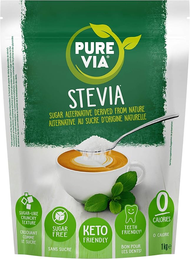 Pure Via Stevia Leaf Sweet Granules 1kg Amazon.co.uk Grocery