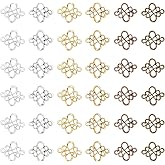 CHGCRAFT 144pcs 4 Colors Chinese Knot Tibetan Links Connectors Shape Link Connector Charms Jewelry Making Bracelet Accessories Links for Jewelry Crafting 0.86x0.73inch