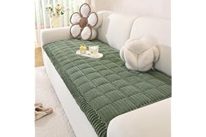 OSTEPDECOR Couch Cover for Dogs Washable, Pet Couch Covers for Sofa, Soft Fuzzy Sectional Sofa Cover L Shape, Thick Couch Protector Pet Friendly, Paw Cart Dog Mat for Couches and Sofas (27.6" x 59", Green)