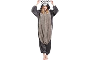 DarkCom Animal Onesie One Piece Pajamas Women Men Cosplay Halloween Costume Christmas Sleepwear