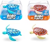 Robo Alive Robo Turtle Robotic Toy 2 Pack Orange Blue Water Powered view 1