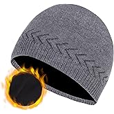 Oversize XXL Beanie Hat for Big Heads 23.6"-25.6", Large Winter Knit Hats Ribbed Stocking Hat Ski Skull Cap