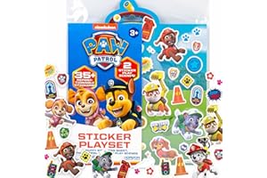 Paw Patrol Sticker Playset, Over 50 Repositionable Paw Patrol Stickers, 2 Sticker Play Scenes, Paw Patrol Party Activities, P