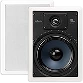 Polk Audio RC85i 2-way Premium in-Wall 8" Speakers (Pair) | Perfect for Damp and Humid Indoor/Outdoor Placement (White, Paint