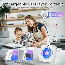 CD Player Portable Bluetooth Rechargeable: CD