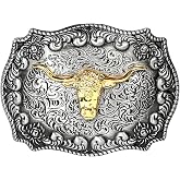 HUABOLA CALYN Western Belt Buckle, Long Horn Belt Buckle for Men Women | Longhorn Belt Buckles, Halloween Custom Belt Buckle, Christmas, parties, and wedding gifts for father, mother, husband, son