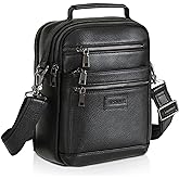 Polare Italian Full Grain Leather Messenger Bag Vintage Chest Shoulder Crossbody Bag Casual Sling Business Handbag for Men