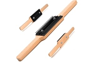 MAXOPRO Premium Buffer Wheel Rake – 1 Pack Buffing Wheel Rake for Metal Polishing & Compound Cleaning – 15" Polishing Rake with Beach Wooden Handle & Metal Rake – Ideal for Polishing Buffing Wheels