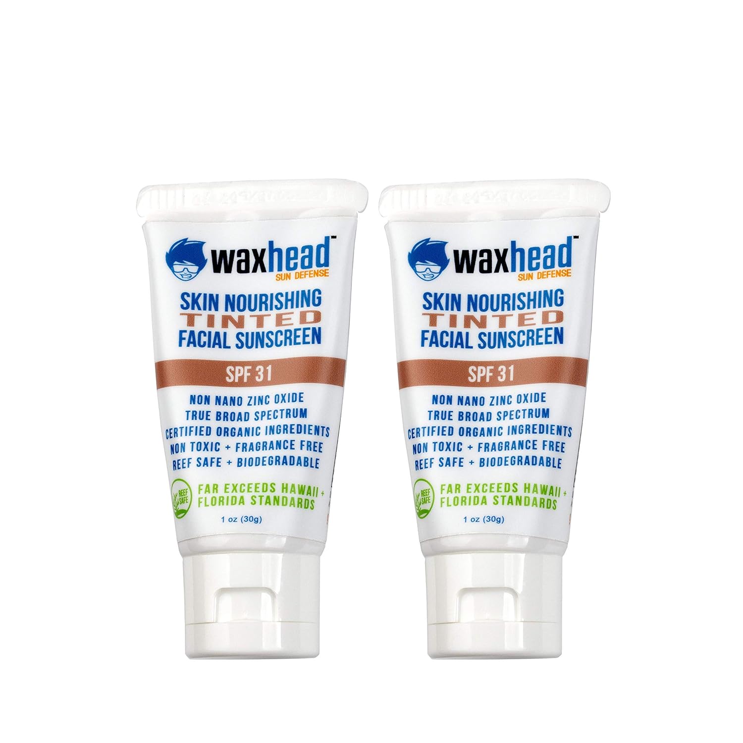 Waxhead Tinted Zinc Oxide Sunscreen 2 Pack Facial Sunscreen Amazon In Beauty