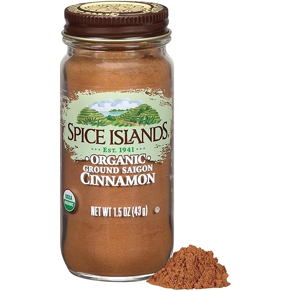 SPICE ISLANDS ORGANIC GROUND CINNAMON, 1.5 OUNCE