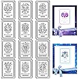 CRASPIRE Constellation Clear Stamps Zodiac Sign Patterns Text Transparent Rubber Stamps Silicone Seals Stamp Journal DIY Scrapbook Decoration Handmade Crafts Notebook