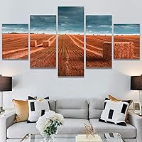 SIGNWIN 5 Panel Canvas Wall Art Modern Art Country Dramatic Global Landscape Multicolor Photography for Home Decorations Ready to Hang - 60