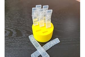 Round Eye Drop Vial Holder - Holds Seven (7) Vials - Perfect to Help Keep Track of Your Daily Usage, While Keeping Eye Drop vials Upright & conveniently Available - Made in USA - Znet3D (Yellow)