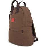 Manhattan Portage Waxed Nylon Governors Backpack Large Capacity Water Resistant Bag For Everyday Carry With Simple Exterior (Dark Brown)